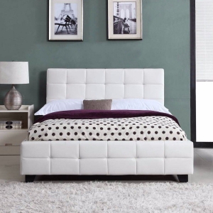 Kings Cross PU Leather White Bed Frame (Queen or Double)